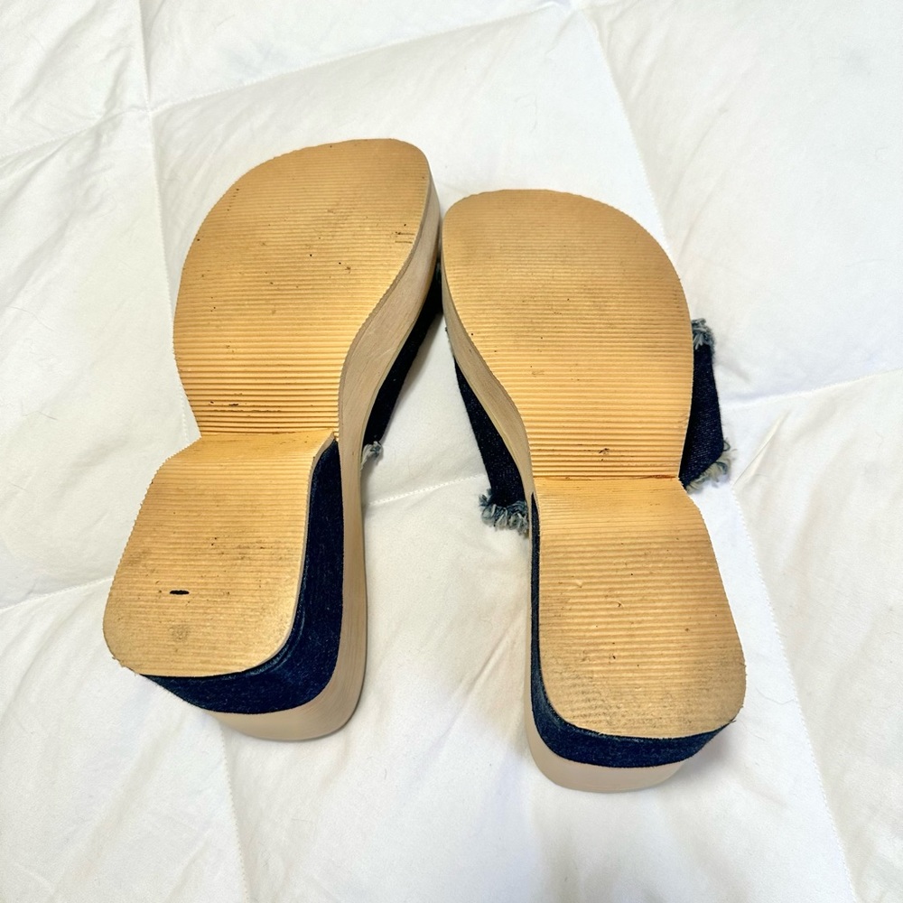 Vintage Y2K Bratz inspired Denim Platform Sandals - Picture 8 of 9